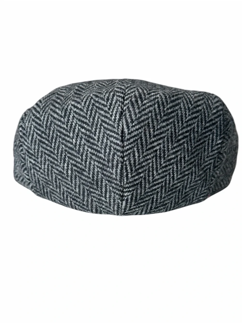 Dorfman Pacific Men’s Classic Herringbone Ivy Cap XL Wool Blend Gray White